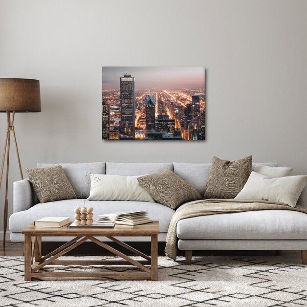 Obraz svítící metropole (70x50 cm)