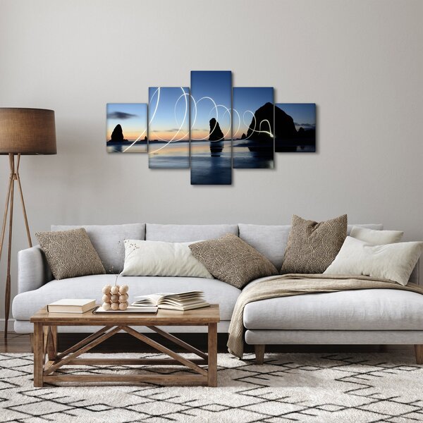 Obraz - pláž při západu (125x70 cm)