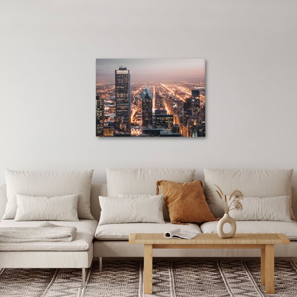 Obraz svítící metropole (70x50 cm)