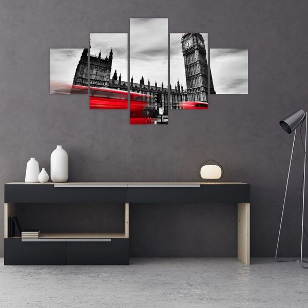 Obraz - Londýnské Houses of Parliament (125x70 cm)
