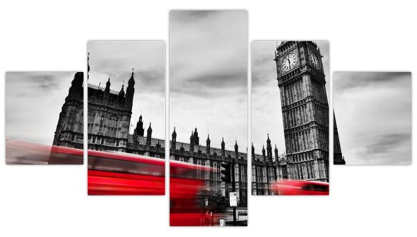 Obraz - Londýnské Houses of Parliament (125x70 cm)