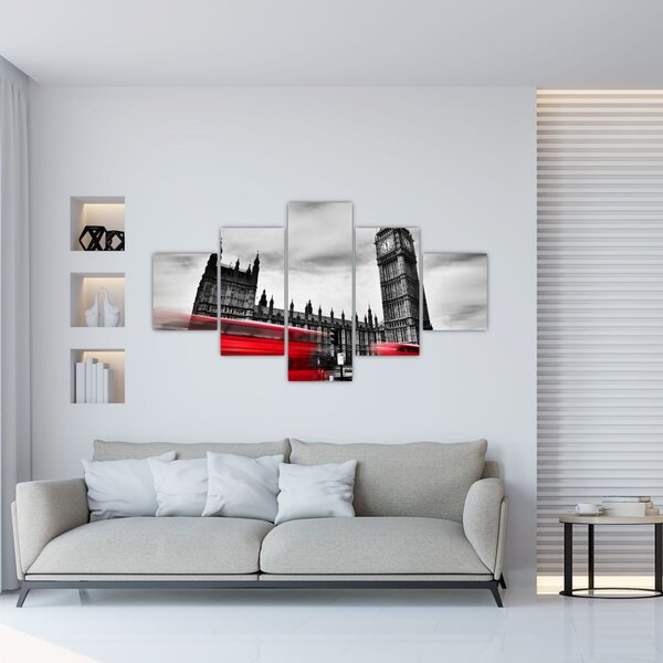 Obraz - Londýnské Houses of Parliament (125x70 cm)