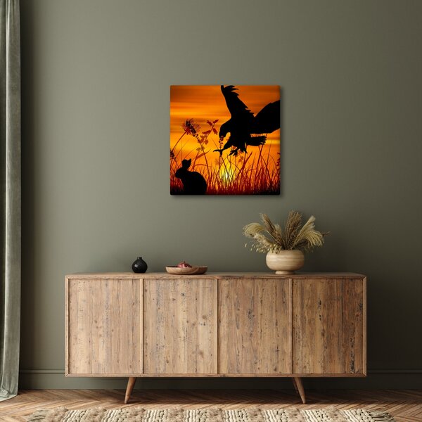 Obraz siluety dravce (30x30 cm)