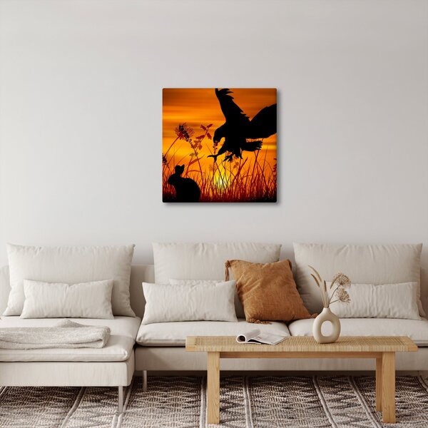 Obraz siluety dravce (30x30 cm)