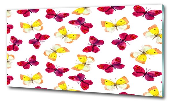 Fotoobraz na skle Motýli a květiny osh-96038679