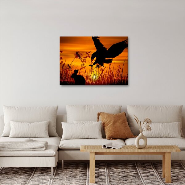 Obraz siluety dravce (70x50 cm)