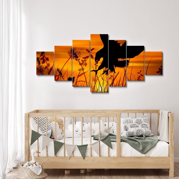 Obraz siluety dravce (210x100 cm)