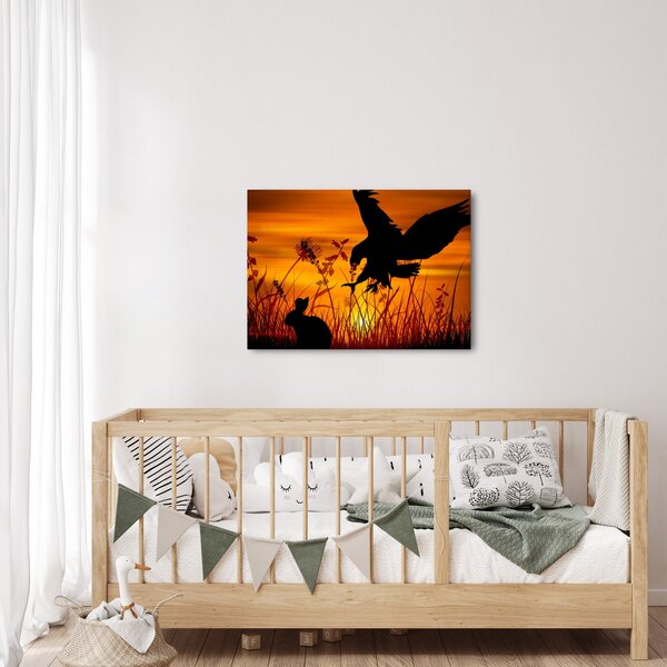Obraz siluety dravce (70x50 cm)
