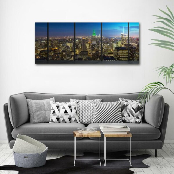 Foto-obraz fotografie na skle New York noc osh-96183683