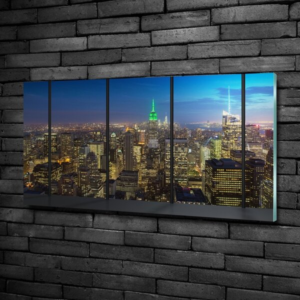 Foto-obraz fotografie na skle New York noc osh-96183683