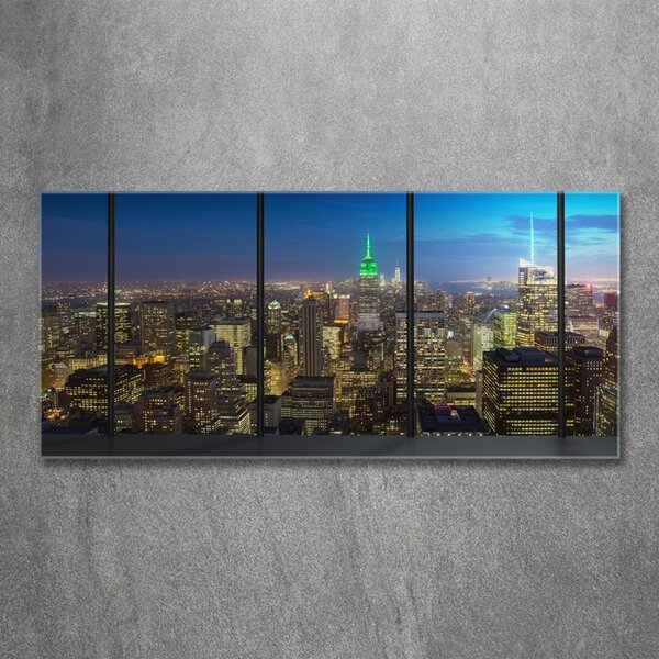 Foto-obraz fotografie na skle New York noc osh-96183683