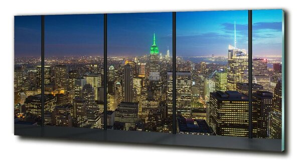 Foto-obraz fotografie na skle New York noc osh-96183683