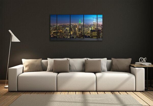 Foto-obraz fotografie na skle New York noc osh-96183683