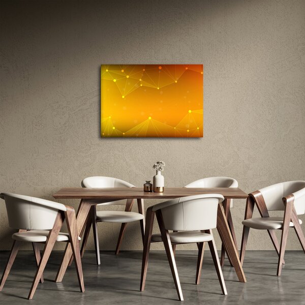 Abstraktní žlutý obraz (70x50 cm)