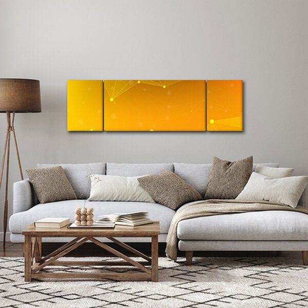 Abstraktní žlutý obraz (170x50 cm)