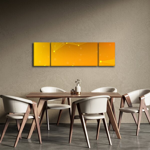Abstraktní žlutý obraz (170x50 cm)