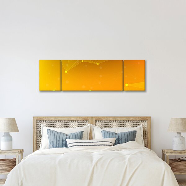 Abstraktní žlutý obraz (170x50 cm)