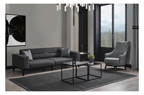 Křeslo Balunella (světle šedá + černá). Akce -25%