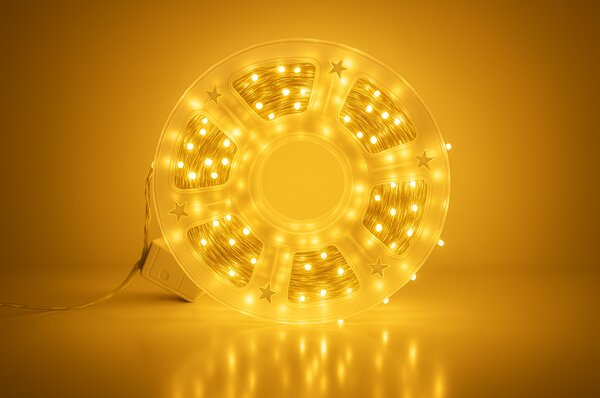 Vnitřní vánoční řetěz, teplá bílá, 260 LED, 48m