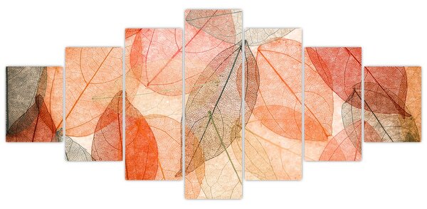 Obraz malovaného podzimního listí (210x100 cm)
