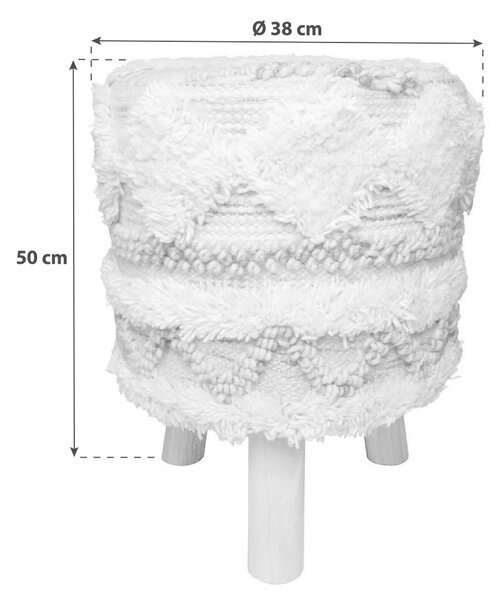 TABURET, dřevo, textil, 38/50/38 cm - Taburety, Online Only