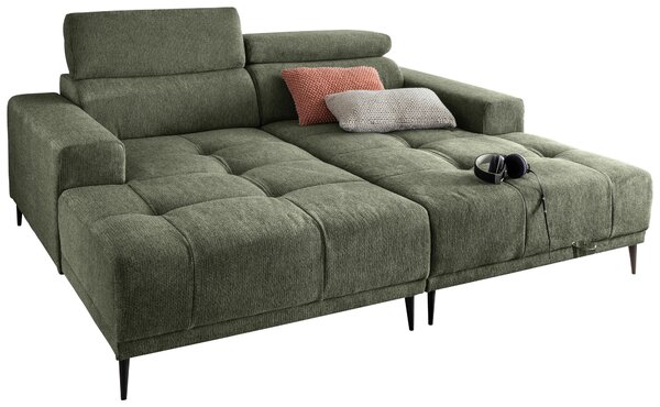 POHOVKA BIG SOFA, textil, tmavě zelená Livetastic - Pohovky, Online Only