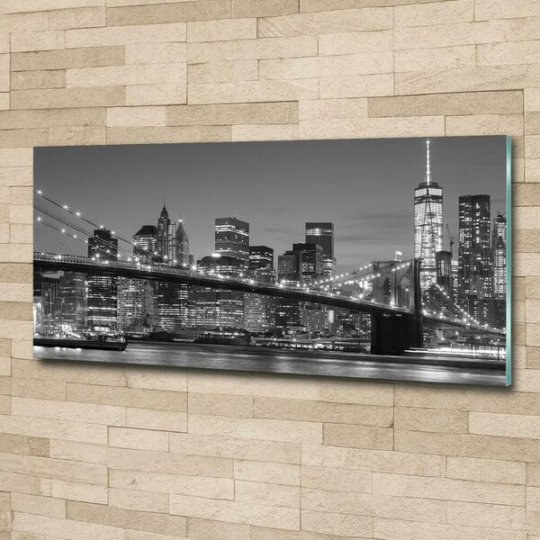 Foto-obraz fotografie na skle Manhattan noc osh-96464167