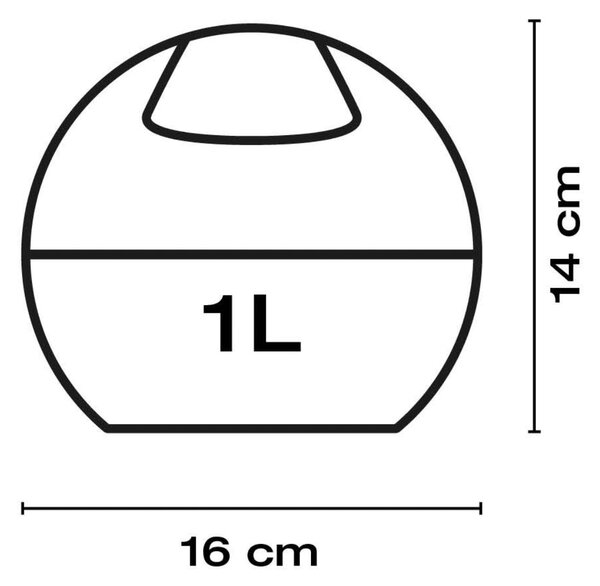 Spirella mini výklopný odpadkový koš BOWL, bílý, plast, 1 L