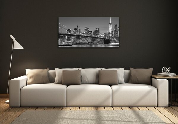Foto-obraz fotografie na skle Manhattan noc osh-96464167