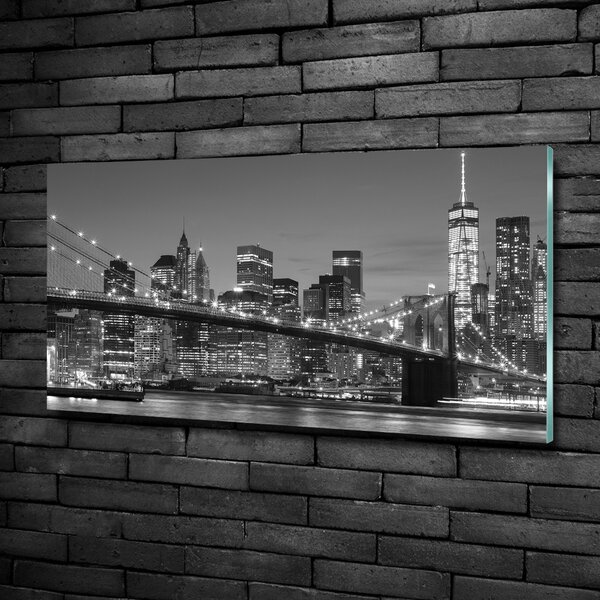 Foto-obraz fotografie na skle Manhattan noc osh-96464167