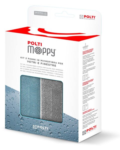 2 ks hadříků z mikrovlákna na okna a sklo pro parní mop Polti Vaporetto MOPPY