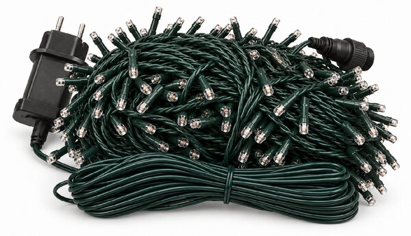 Venkovní LED vánoční řetěz, teplá bílá, 40m, 2000 LED, se záblesky nebo stálé svícení