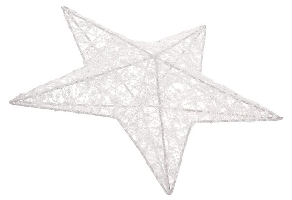 Hvězda, vánoční dekorace, barva bílá LBA010-B