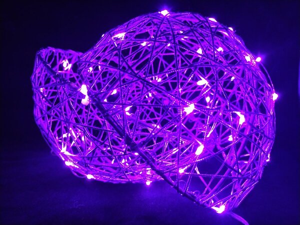 LED světelná koule, fialová, různé velikosti Průměr (cm): 30 cm