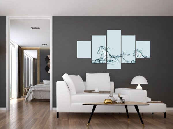 Obraz - Koně z kapek vody (125x70 cm)
