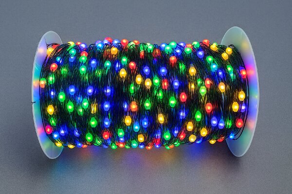 Vánoční LED mikro řetěz s kapkovými diodami, různobarevná, 50M, 500 LED, 8 programů, dálkový ovládač