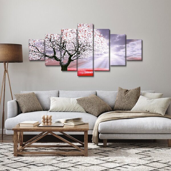 Červený obraz stromu (210x100 cm)