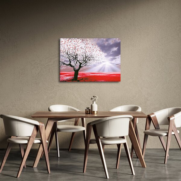 Červený obraz stromu (70x50 cm)