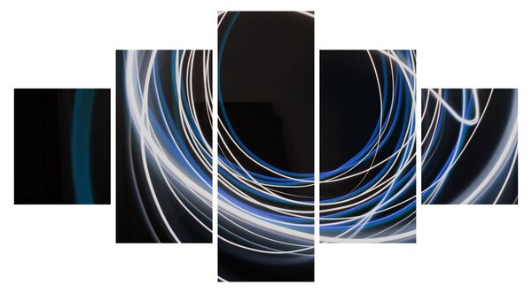 Obraz modrých linek (125x70 cm)