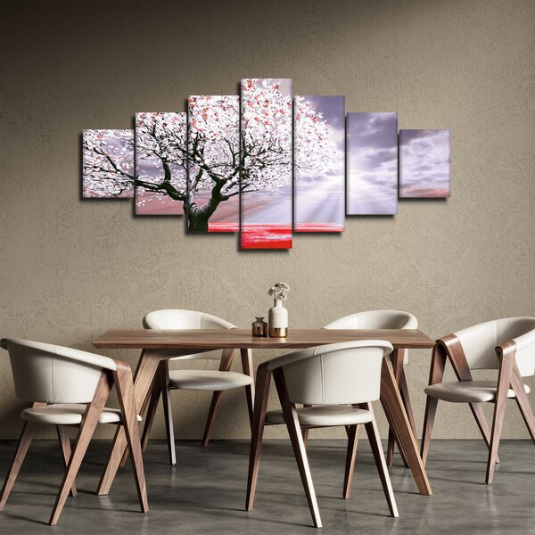 Červený obraz stromu (210x100 cm)