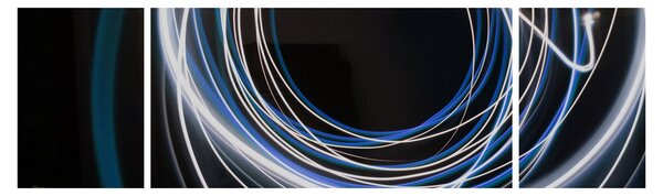 Obraz modrých linek (170x50 cm)