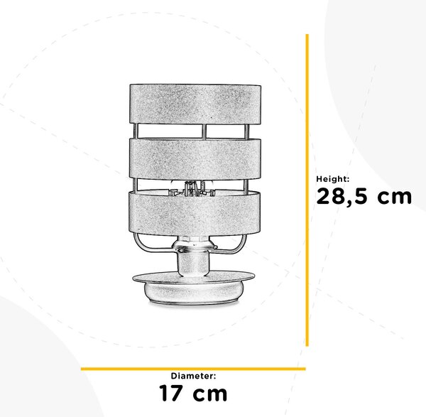LAMPA NA NOČNÍ STOLEK, E27, 17/17/28,5 cm - Online Only svítidla, Online Only