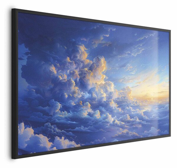 Artgeist Plakát - Když se nebe stane plátnem: Mistrovské dílo přírody v oblacích Velikost: 42x29.7 cm, Provedení: Černý rám