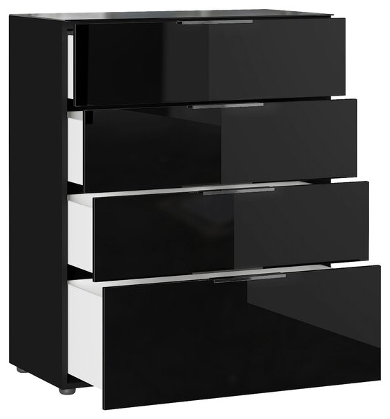 KOMODA, černá, 83/102/42 cm Premium Living - Široké komody