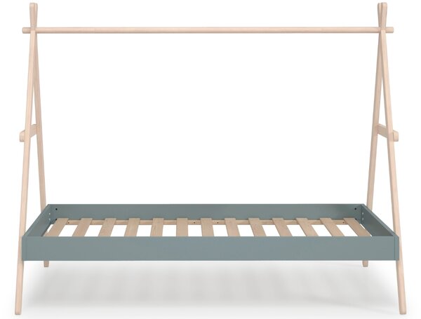 Zelená lakovaná dětská postel Marckeric Trufa 90 x 200 cm