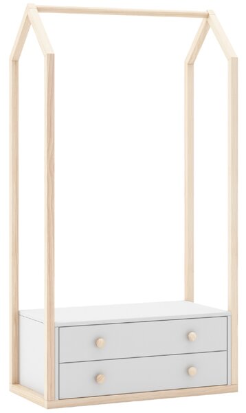 Bílá lakovaná šatní skříň Marckeric Esteban 170 x 80 cm