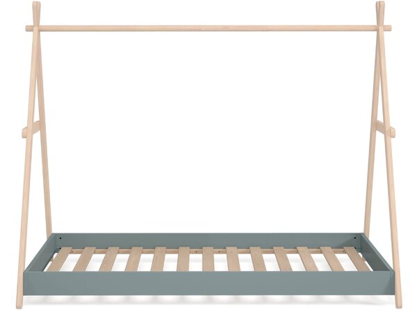 Zelená lakovaná dětská postel Marckeric Trufa 90 x 200 cm