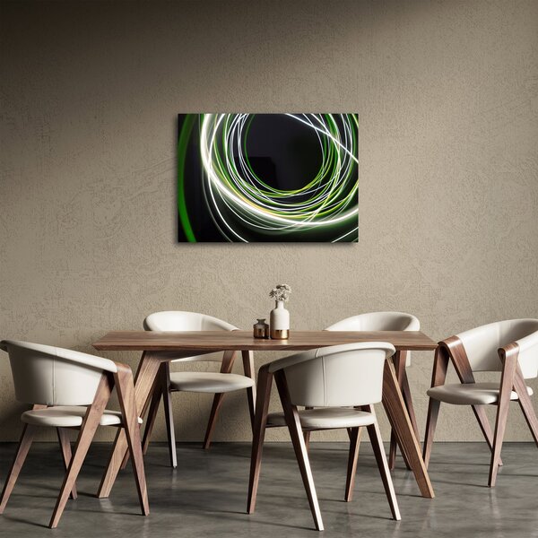 Obraz zelených čar (70x50 cm)