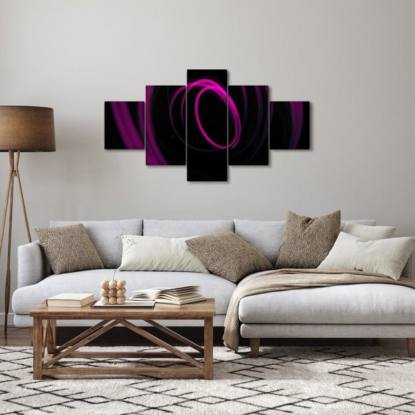 Obraz - fialové čáry (125x70 cm)