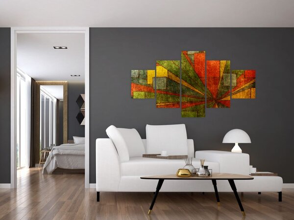 Obraz geometrické abstrakce (125x70 cm)